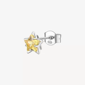 Orecchino Fancy Brosway FEY84 stella e zircone giallo