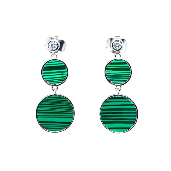 Orecchini Stripes Malachite G&D Gioielli